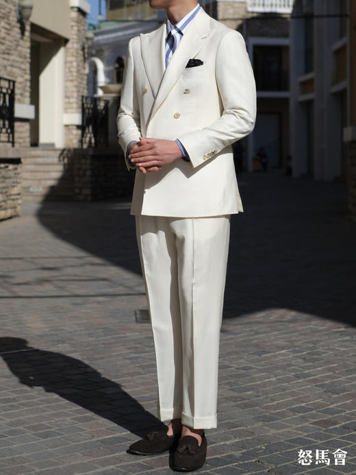 Vitale Barberis Canonico Perennial Super 110’s 澳洲美丽诺羊毛白色全麻衬套装 商品图1