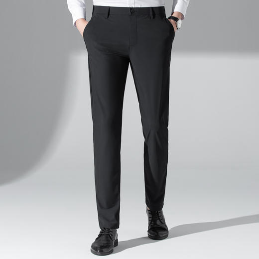圣得西四面弹易打理休闲裤夏季商务修身直筒凉感裤子男长裤薄2322913001 商品图2