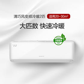 【拍定金享绿色节能补贴 云闪付到手价5399元】格力清巧风变频冷暖2级能效挂机空调 自清洁 大风量客厅用 2匹