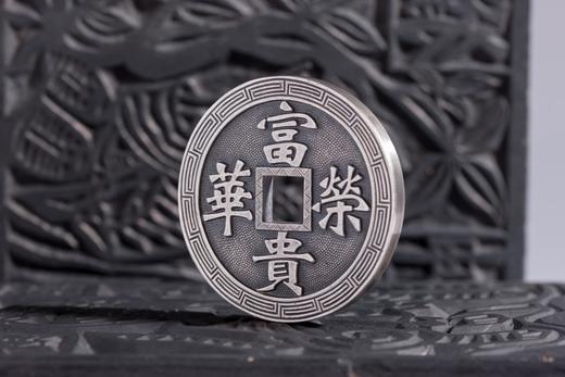 矩德泉坊 纯银手作   富贵荣华刻花（5.4厘米版）627 商品图3
