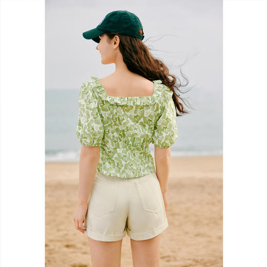 【严选】诗凡黎夏脚口卷边短裤SE5150011 商品图2