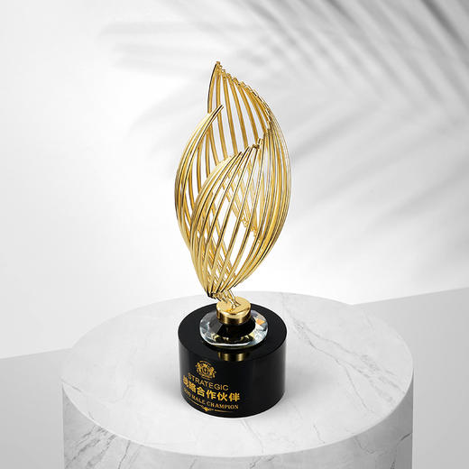 金属水晶奖杯定制企业公司年会团队员工颁奖高档纪念品订制定做 商品图2