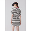 【严选】诗凡黎夏时尚黑白条纹连衣裙7E5392941 商品缩略图2