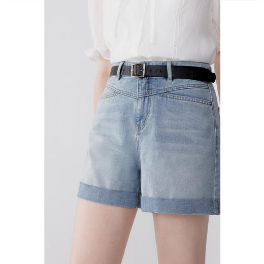 【严选】诗凡黎夏脚口卷边短裤SE5150011 商品图3