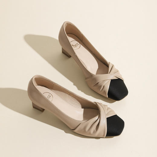 品质好货| Safiya索菲娅2023新款夏二层牛皮浅口玛丽珍粗跟单鞋SF31115798 商品图11