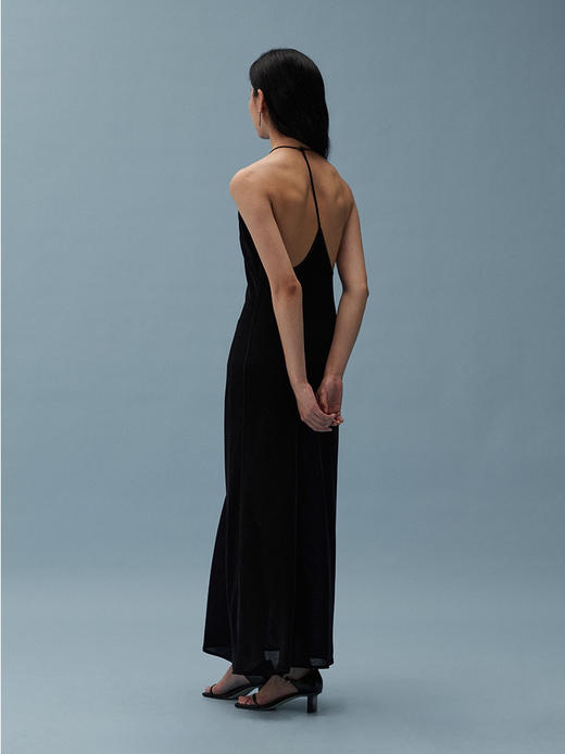 HOSIKARI｜HO23SS24 星空挂脖露背针织连衣裙 [ 黑 / 蓝 ] 商品图4