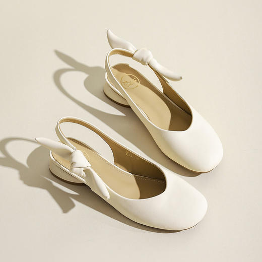 品质好货| Safiya索菲娅2023新款二层牛皮后空百搭蝴蝶结粗跟方头凉鞋SF31115769 商品图9