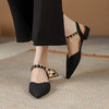 品质好货| Safiya索菲娅2023新款二层牛皮一脚蹬丝带尖头低跟单鞋SF31115774 商品缩略图5