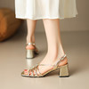 舒适百搭，复古罗马粗跟凉鞋HCY-3526 商品缩略图9