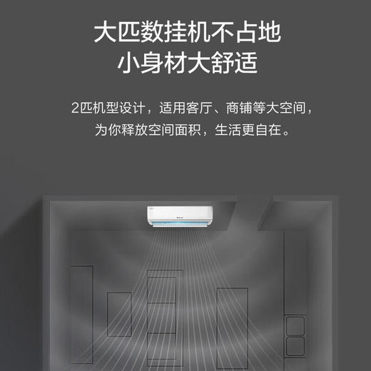 【拍定金享绿色节能补贴 云闪付到手价5399元】格力清巧风变频冷暖2级能效挂机空调 自清洁 大风量客厅用 2匹 商品图4
