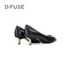 DFuse迪芙斯秋季新款单鞋女牛皮方头烤漆饰扣高跟鞋女单鞋DF33111005 商品缩略图6