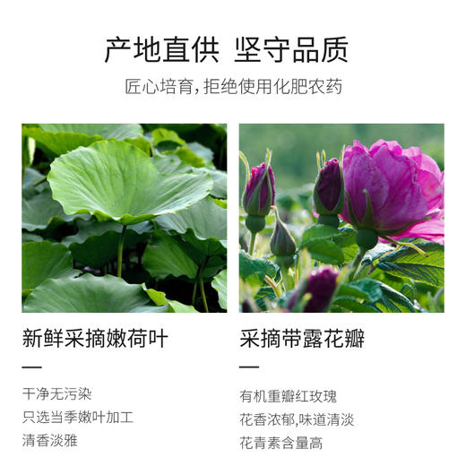 玫澜有机玫瑰荷叶茶 养身花草茶冲泡食用搭配礼盒 商品图6