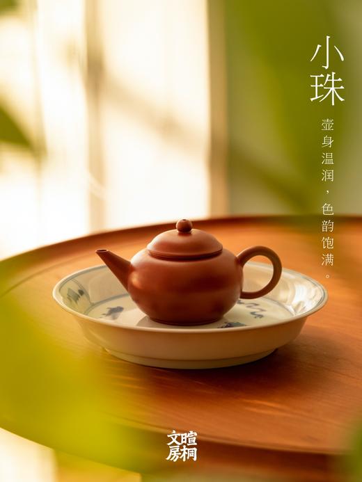 山林曦照 问茶 小珠 朱泥水平壶 商品图1