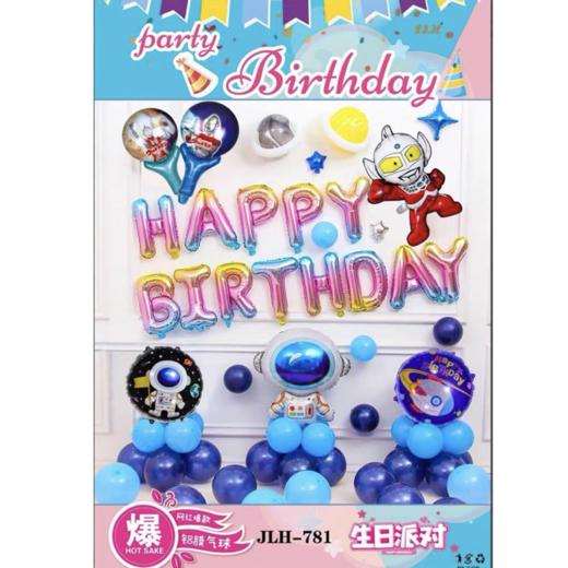 生日气球套装乳胶铝膜气球大人男孩女孩生日装饰场景周岁宴背景墙布置气1套 商品图6