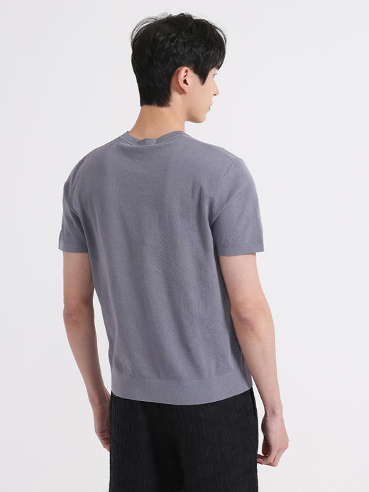 callisto紫色提花混纺T恤 SSTSS142C 商品图2