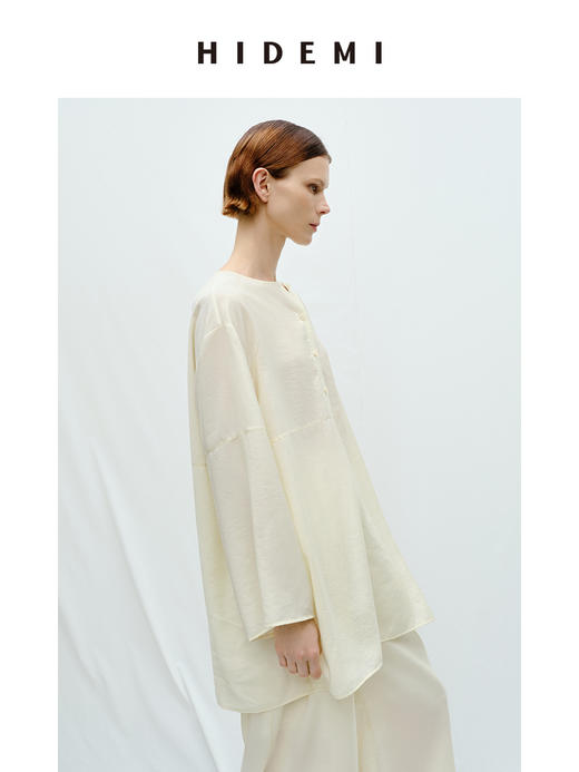 HIDEMI 度假系列清透云朵面料极简两穿廓形套装 上衣/阔腿裤 商品图4