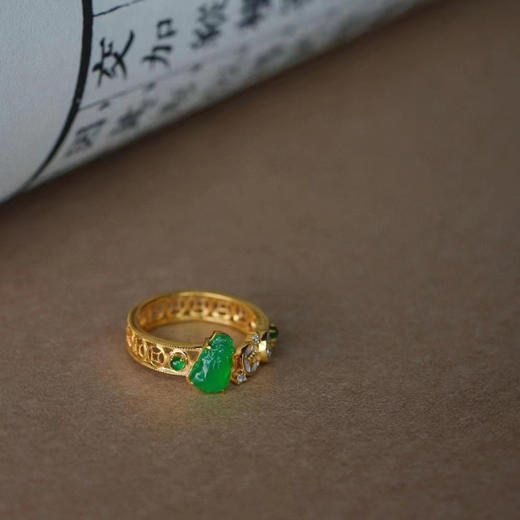 龢盒原创 冰绿翡翠貔貅·财源滚滚开运戒 商品图1