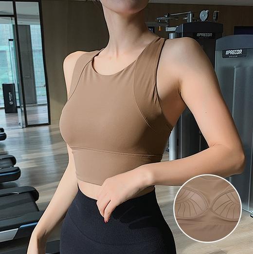 【3~5天发货】跃牌【美度空间】系列聚力曲线运动内衣女显瘦美背全固定罩杯一体式健身文胸WX1490（一体式胸垫） 商品图0