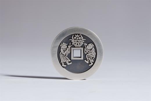 矩德泉坊 纯银手作  招财利市背献宝图（2.9厘米版）634 商品图1
