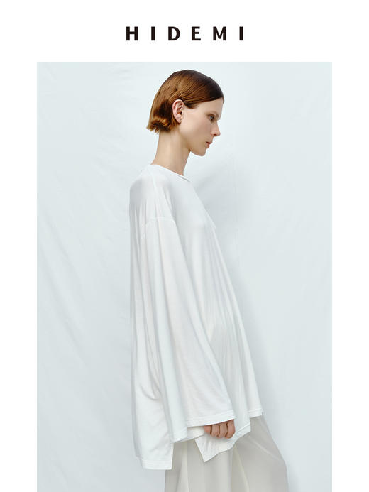 HIDEMI度假系列裸感圆领柔软长袖T恤 商品图2