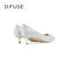 DFuse迪芙斯秋季羊皮方头链条细跟单鞋女高跟鞋DF33111006 商品缩略图3
