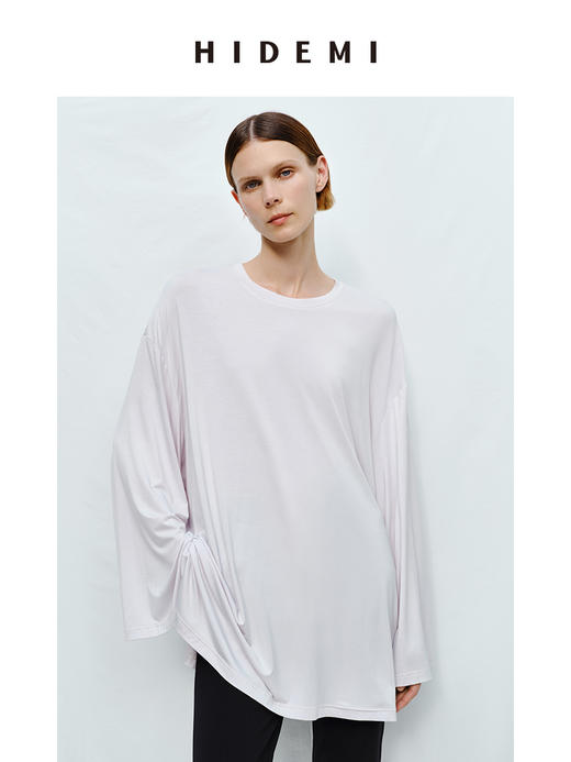 HIDEMI度假系列裸感圆领柔软长袖T恤 商品图4