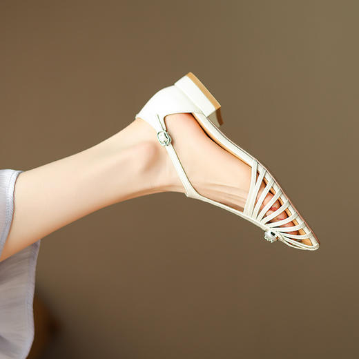 夏季新款，里外全皮低跟凉鞋HCY-3529 商品图11