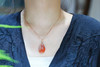南红冰飘吊坠     镶嵌：18k金 商品缩略图7