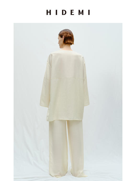 HIDEMI 度假系列清透云朵面料极简两穿廓形套装 上衣/阔腿裤 商品图6