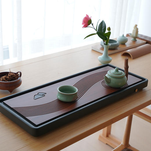 祥福归宁茶盘 现代纯天然高端家用干泡台茶台茶具托盘茶海茶几茶盘 商品图2