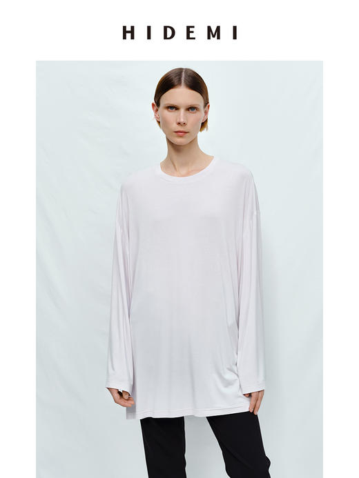 HIDEMI度假系列裸感圆领柔软长袖T恤 商品图5