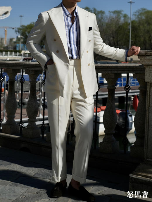 Vitale Barberis Canonico Perennial Super 110’s 澳洲美丽诺羊毛白色全麻衬套装 商品图6