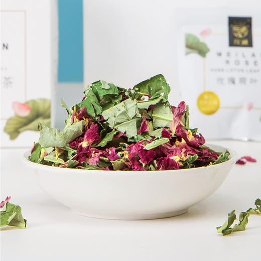 玫澜有机玫瑰荷叶茶 养身花草茶冲泡食用搭配礼盒 商品图3