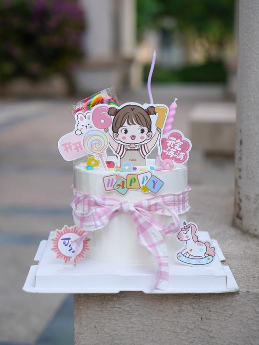 【节日专款】儿童节可爱快乐女孩蛋糕 商品图0