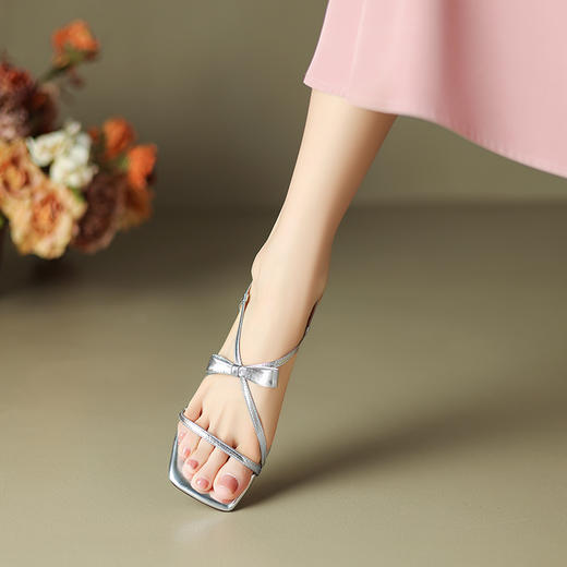 优雅百搭，蝴蝶结纯色凉鞋HB-Z509 商品图10