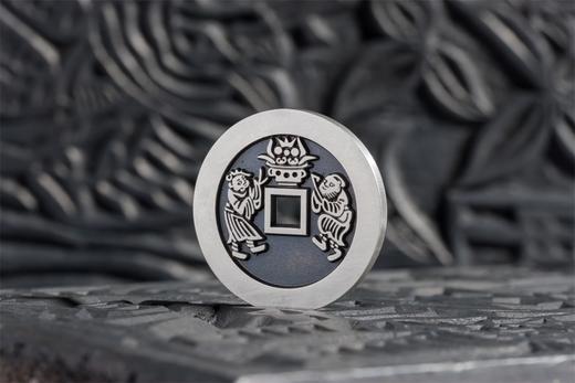 矩德泉坊 纯银手作  招财利市背献宝图（2.9厘米版）634 商品图4