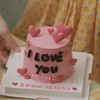 loveyou玫粉爱心情人节七夕蛋糕-低糖处理无添加 商品缩略图1
