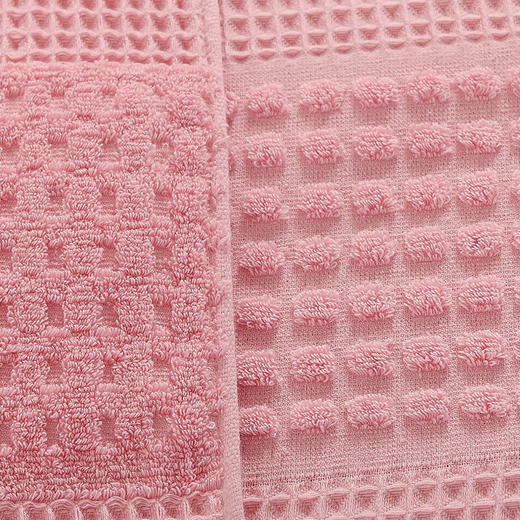 TY恒源祥彩羊蜂巢毛巾被（豆沙粉）180*220CM 1DQ2019-2【鲜享2.0】 商品图3