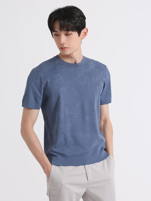 callisto蓝色棉混纺T恤 SSTSS142C 商品图1