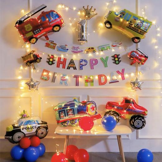 生日气球套装乳胶铝膜气球大人男孩女孩生日装饰场景周岁宴背景墙布置气1套 商品图3