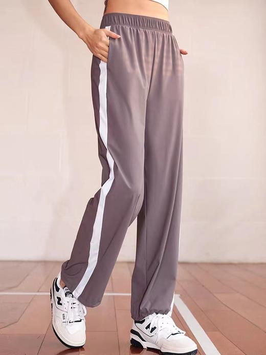 【三天左右发货】跃牌【美度空间】系列 运动休闲裤女可调节抽绳跑步宽松裤条纹防晒健身阔脚裤CK1513 商品图1