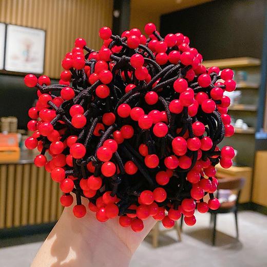 儿童头绳女橡皮筋扎头发小女孩小号发圈大红豆高弹力耐用女童发绳 商品图8