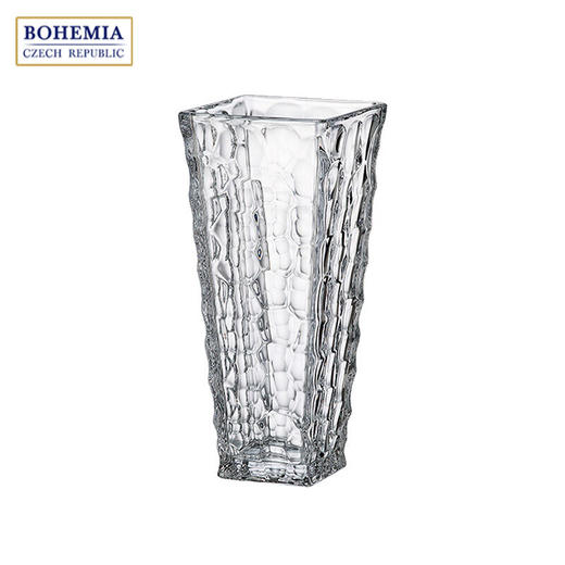 捷克进口BOHEMIA 波西米亚水晶玻璃花瓶轻奢高端北欧简约透明客厅花器摆件波萨诺瓦彩色花瓶20cm 商品图1
