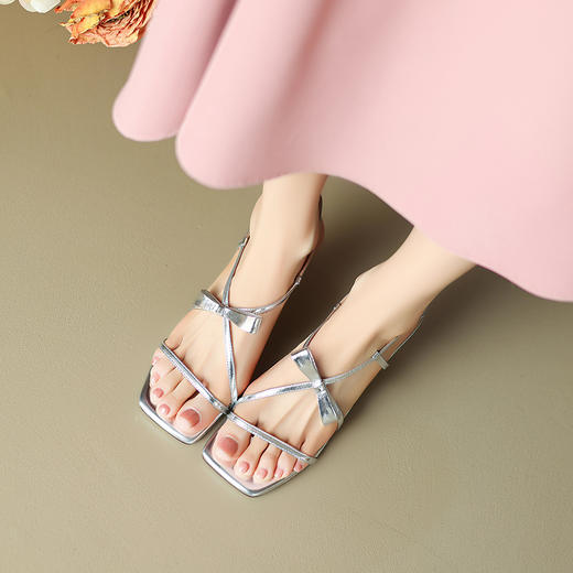 优雅百搭，蝴蝶结纯色凉鞋HB-Z509 商品图13