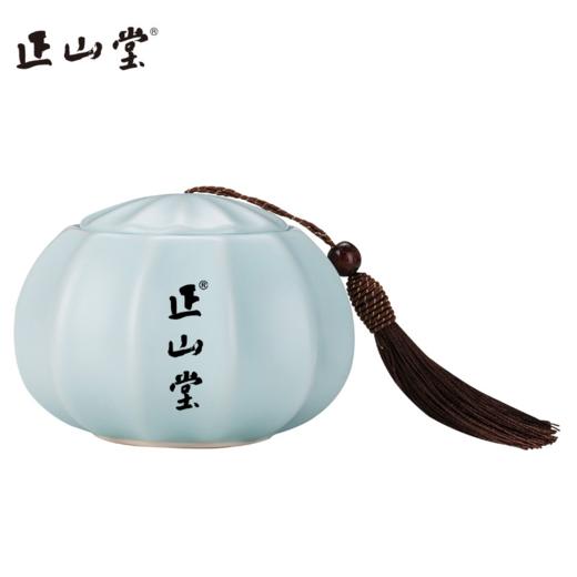 正山堂 陶瓷茶叶罐南瓜型 德化密封储存茶叶500ml容量 茶具 商品图1
