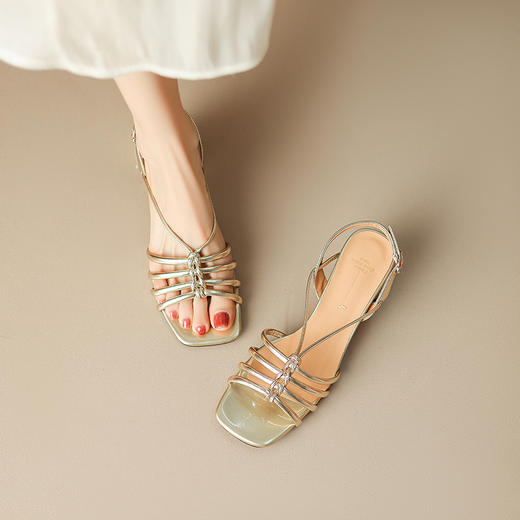 舒适百搭，复古罗马粗跟凉鞋HCY-3526 商品图7