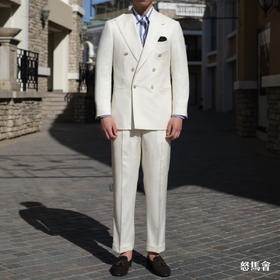 Vitale Barberis Canonico Perennial Super 110’s 澳洲美丽诺羊毛白色全麻衬套装