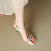 夏季新款，一字带钉珠高跟凉鞋HCY-3541 商品缩略图9