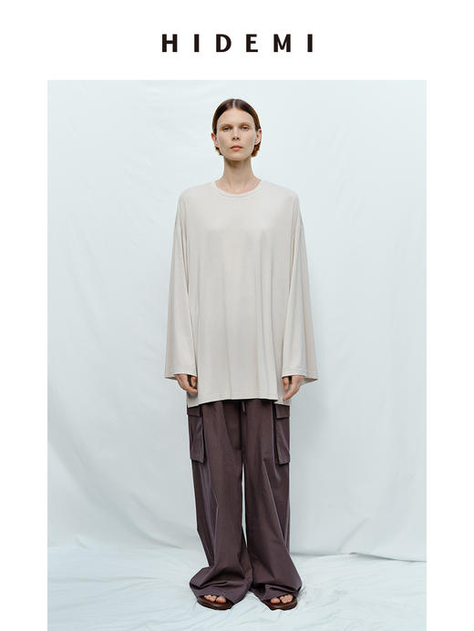 HIDEMI度假系列裸感圆领柔软长袖T恤 商品图3