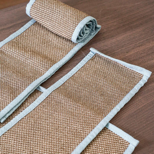 朴永泽茶席三件套 棉麻干泡茶席禅意包边茶席功夫茶具简约茶台茶垫棉麻茶布 商品图5